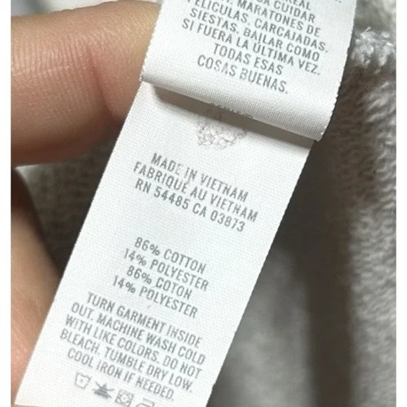 Aerie Womens The Chill Oversized Popover Polo Sweatshirt Size Medium Gray Preppy - Picture 5 of 5